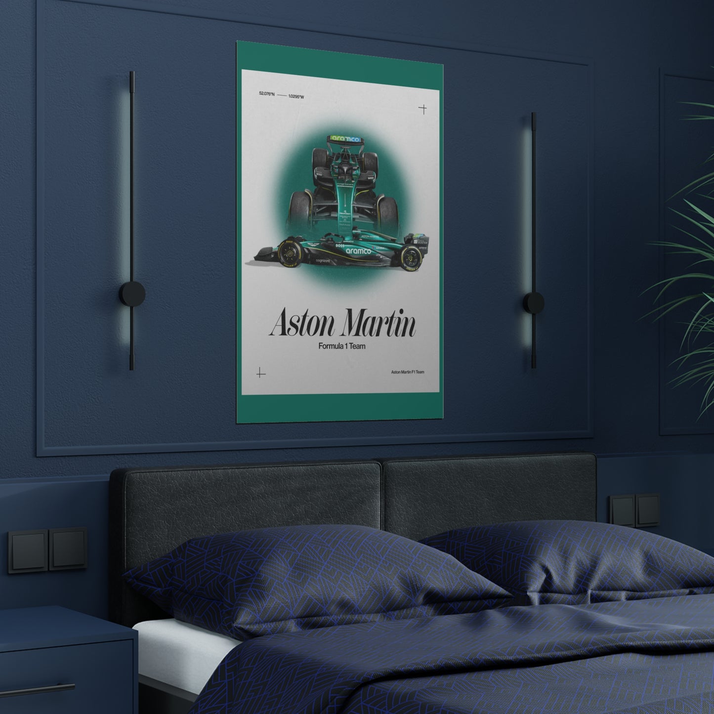 Aston Martin F1 inspired Satin Poster Home Decor for F1 Fans