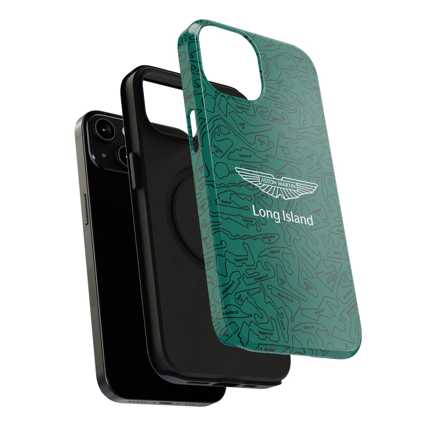 Aston Martin Long Island F1 race Track Inspired Impact-Resistant Phone Case