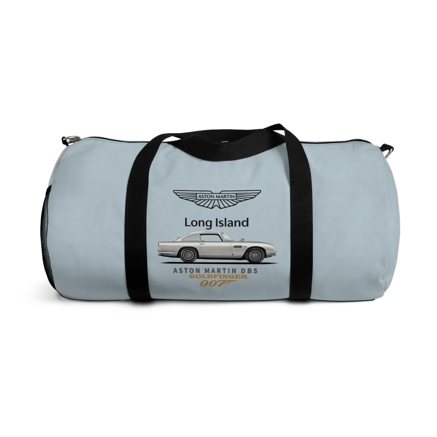 Long Island Sports Cars | Aston Martin Long Island DB5 Goldfinger 007 inspired Vibrant Travel Duffel Bag