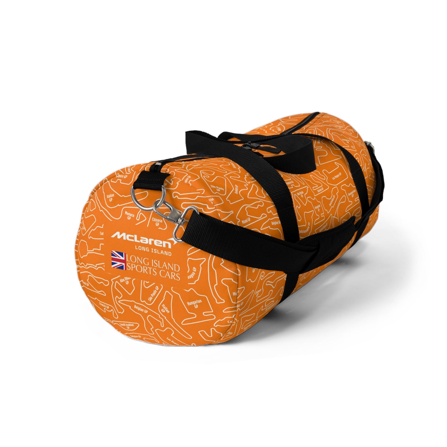 Long Island Sports Cars | McLaren Long Island F1 Racetrack Vibrant Travel Duffel Bag