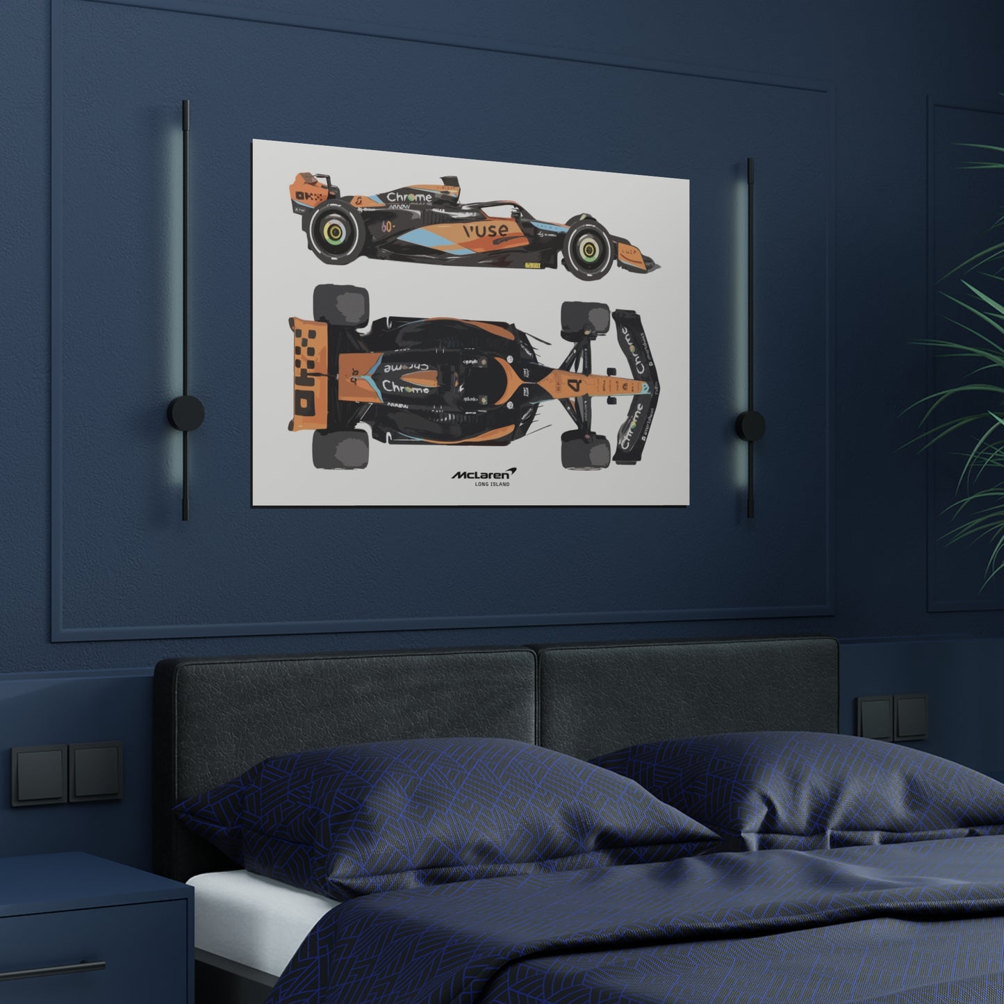 McLaren Long Island Formula 1 inspired Satin Poster