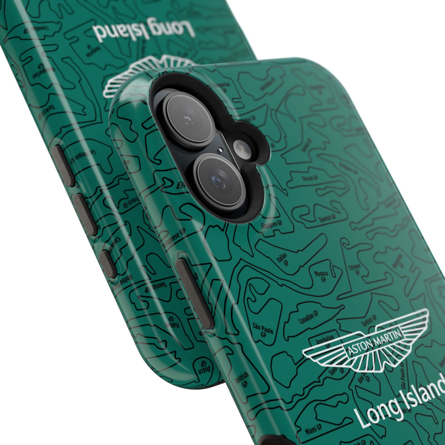 Aston Martin Long Island F1 race Track Inspired Impact-Resistant Phone Case