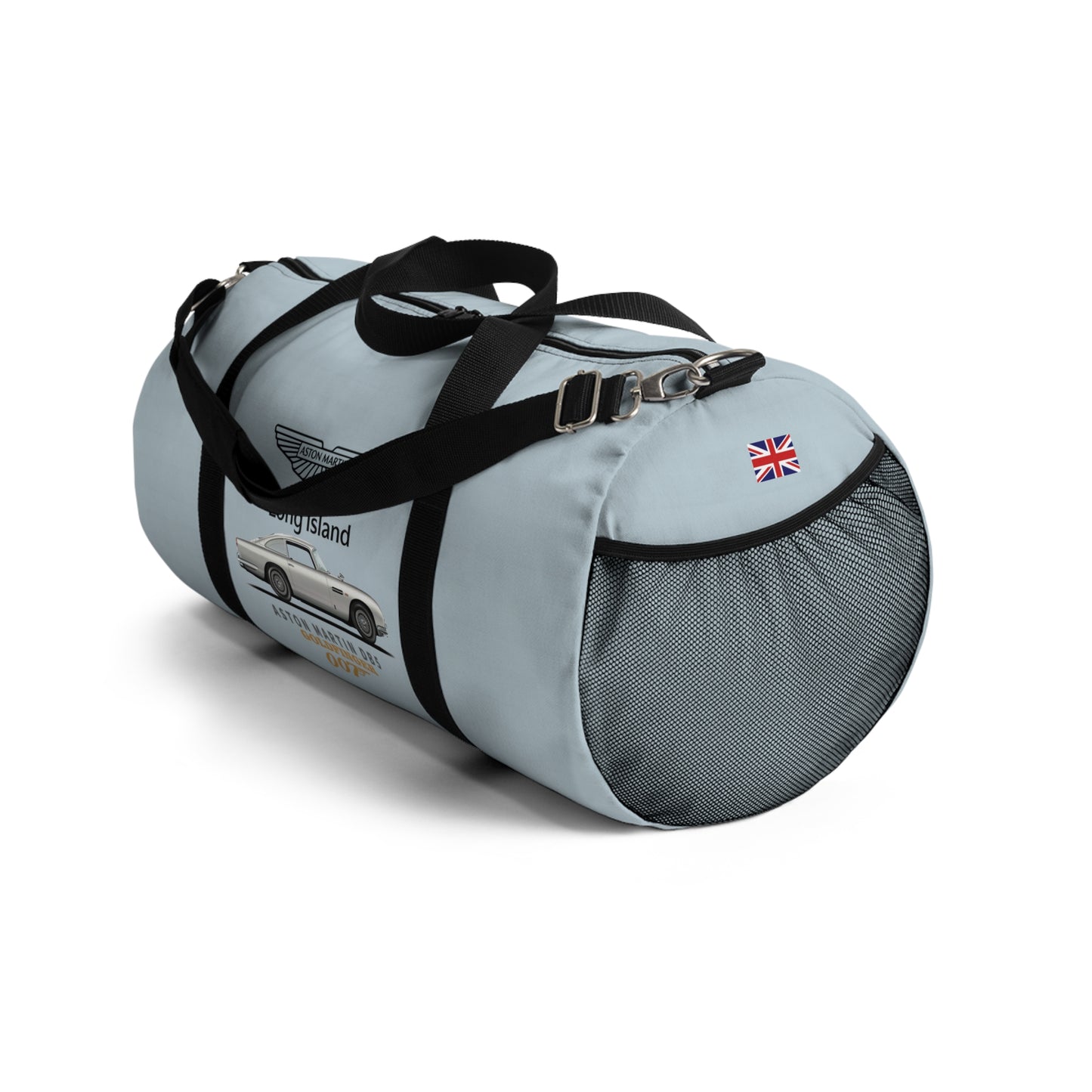 Long Island Sports Cars | Aston Martin Long Island DB5 Goldfinger 007 inspired Vibrant Travel Duffel Bag