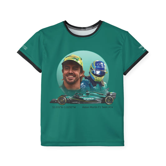 Copy of Kids Sports Jersey -Fernando Alonso Formula 1 inspired Design for Young Speed Enthusiasts