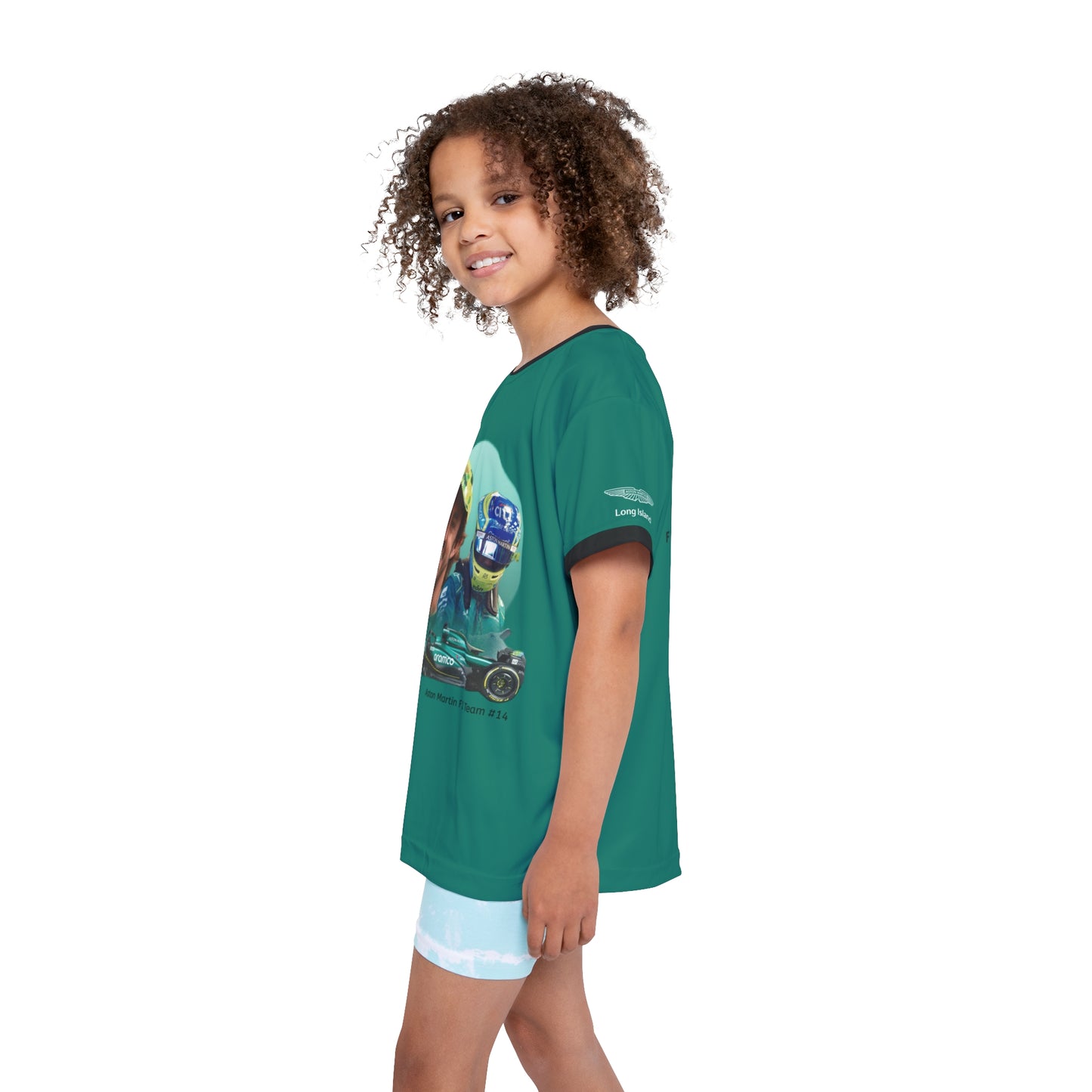 Copy of Kids Sports Jersey -Fernando Alonso Formula 1 inspired Design for Young Speed Enthusiasts