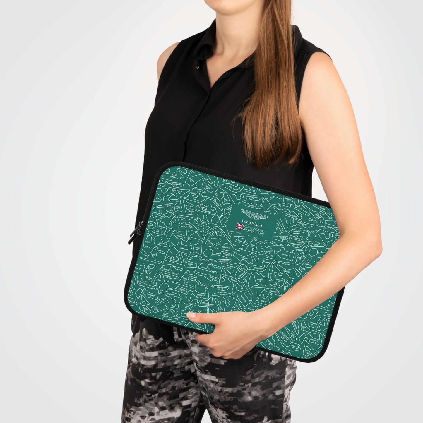 Long Island Sports Cars | Aston Martin Long Island | F1 Racetrack Laptop Sleeve