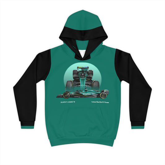 Aston Martin Long Island F1 inspired Children's Hoodie - Comfort and Style for Kids