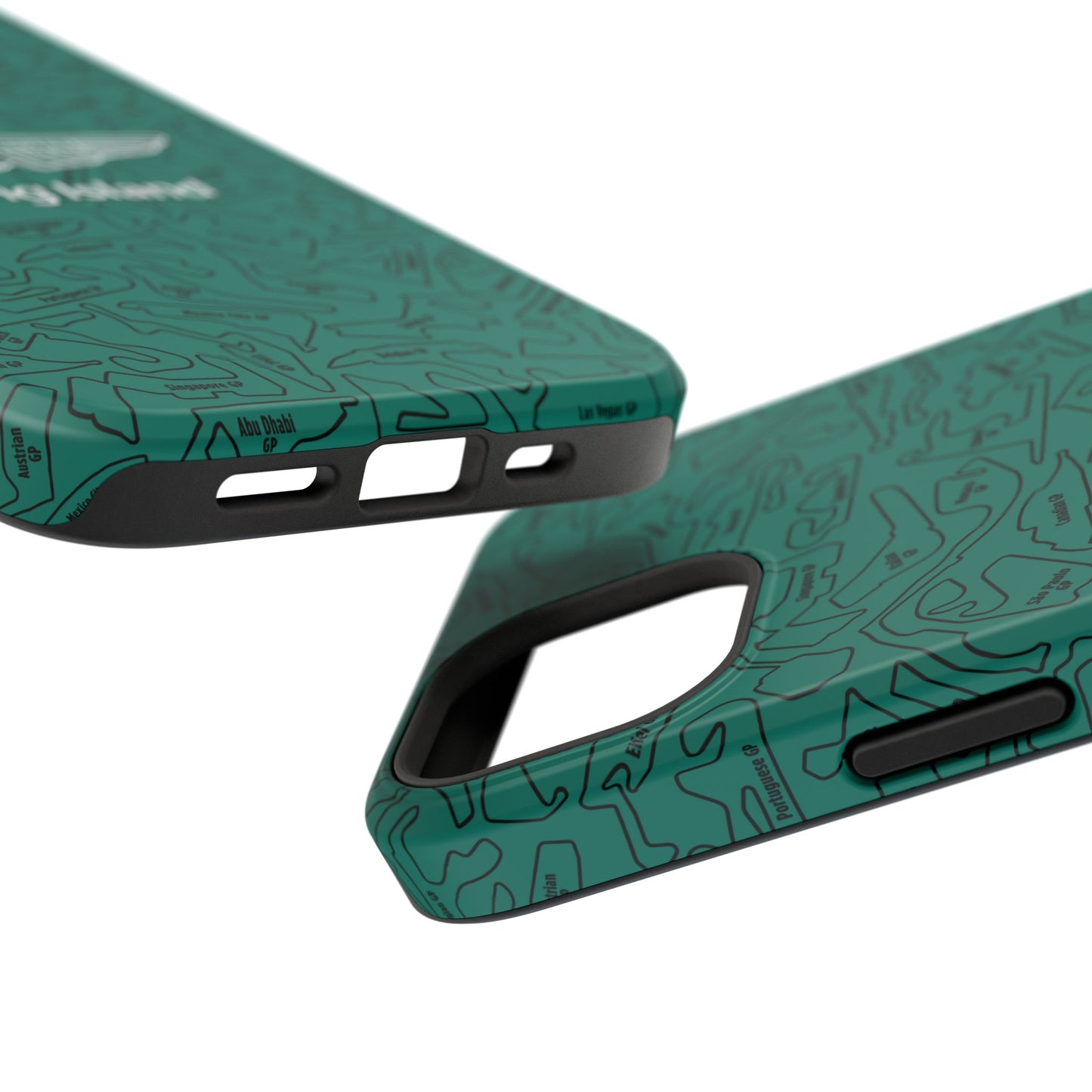 Aston Martin Long Island F1 race Track Inspired Impact-Resistant Phone Case