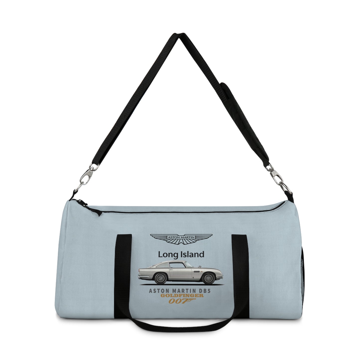 Long Island Sports Cars | Aston Martin Long Island DB5 Goldfinger 007 inspired Vibrant Travel Duffel Bag