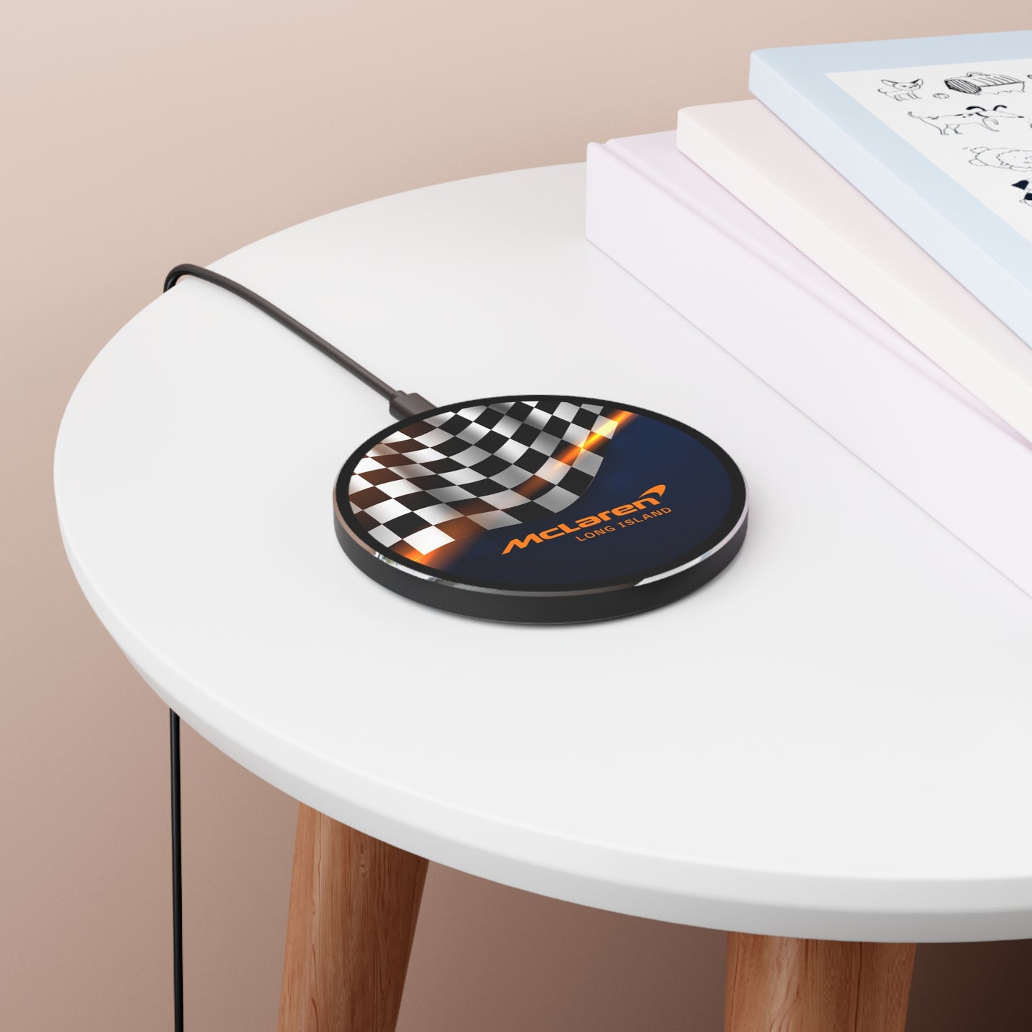 McLaren Long island F1 Checkered Flag Wireless Charger - Fast Charging Pad