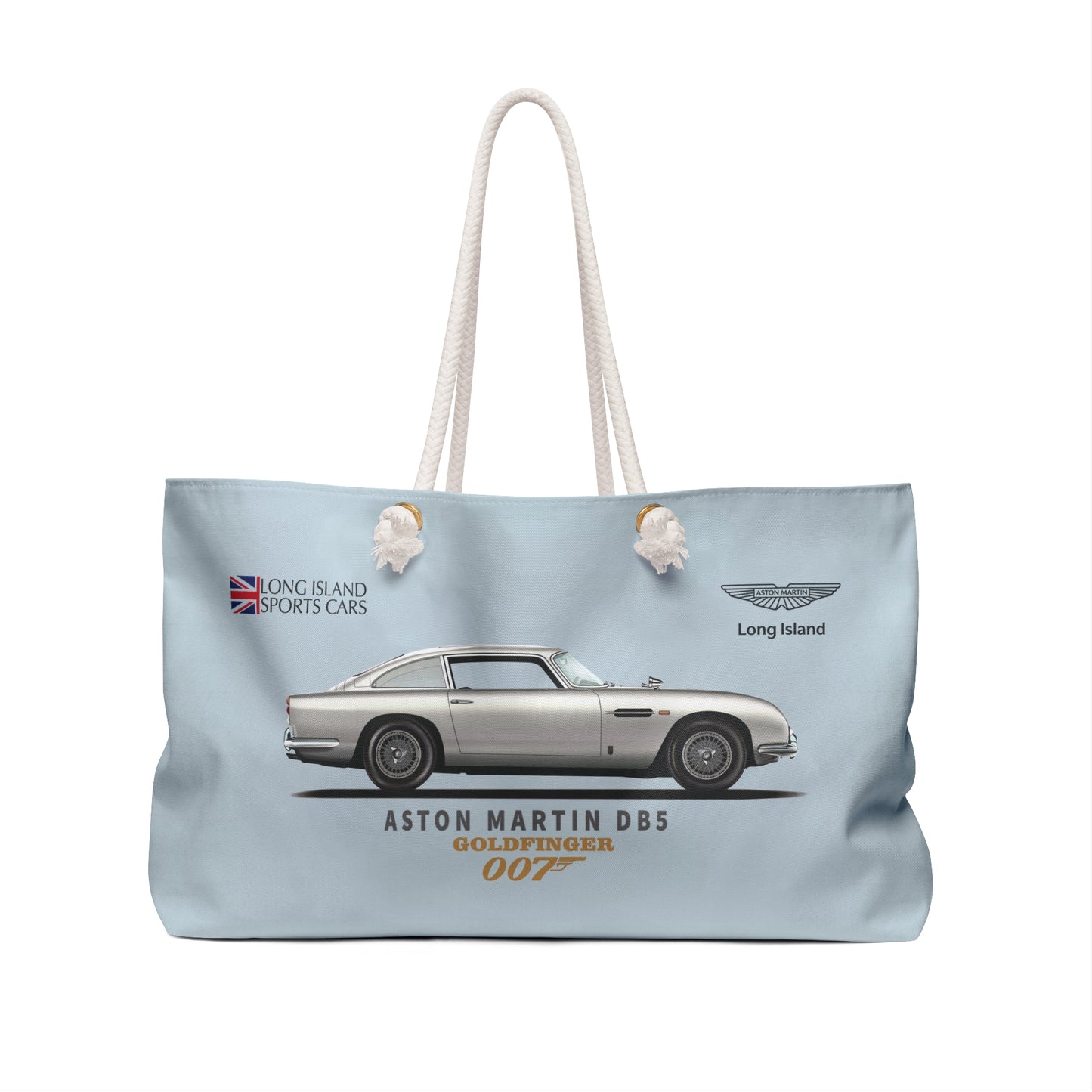 Long Island Sports Cars | Aston Martin Long Island DB5 Goldfinger 007 inspired Stylish Weekender Bag