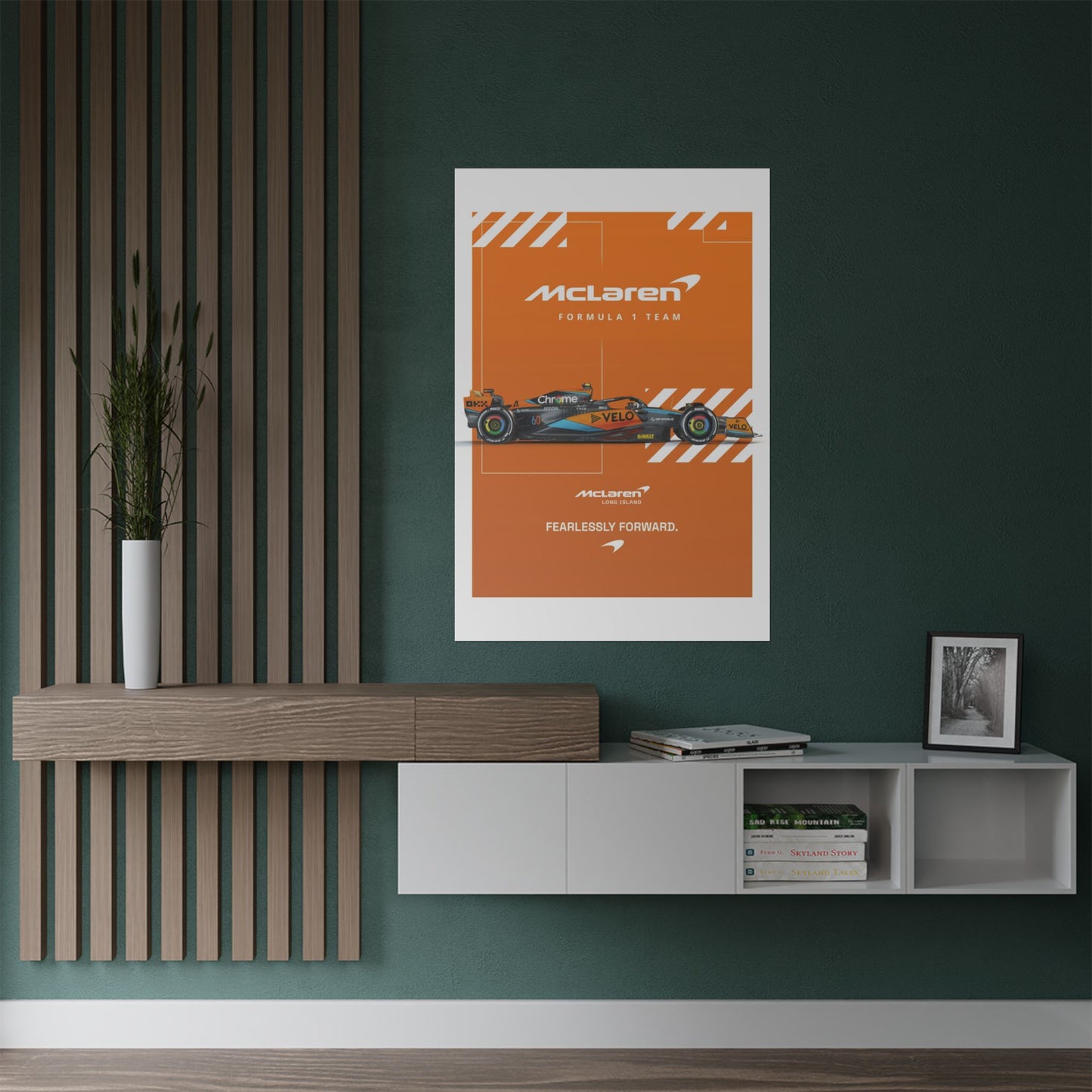 McLaren Long Island F1 inspired Satin Poster - Fearlessly Forward Home Decor
