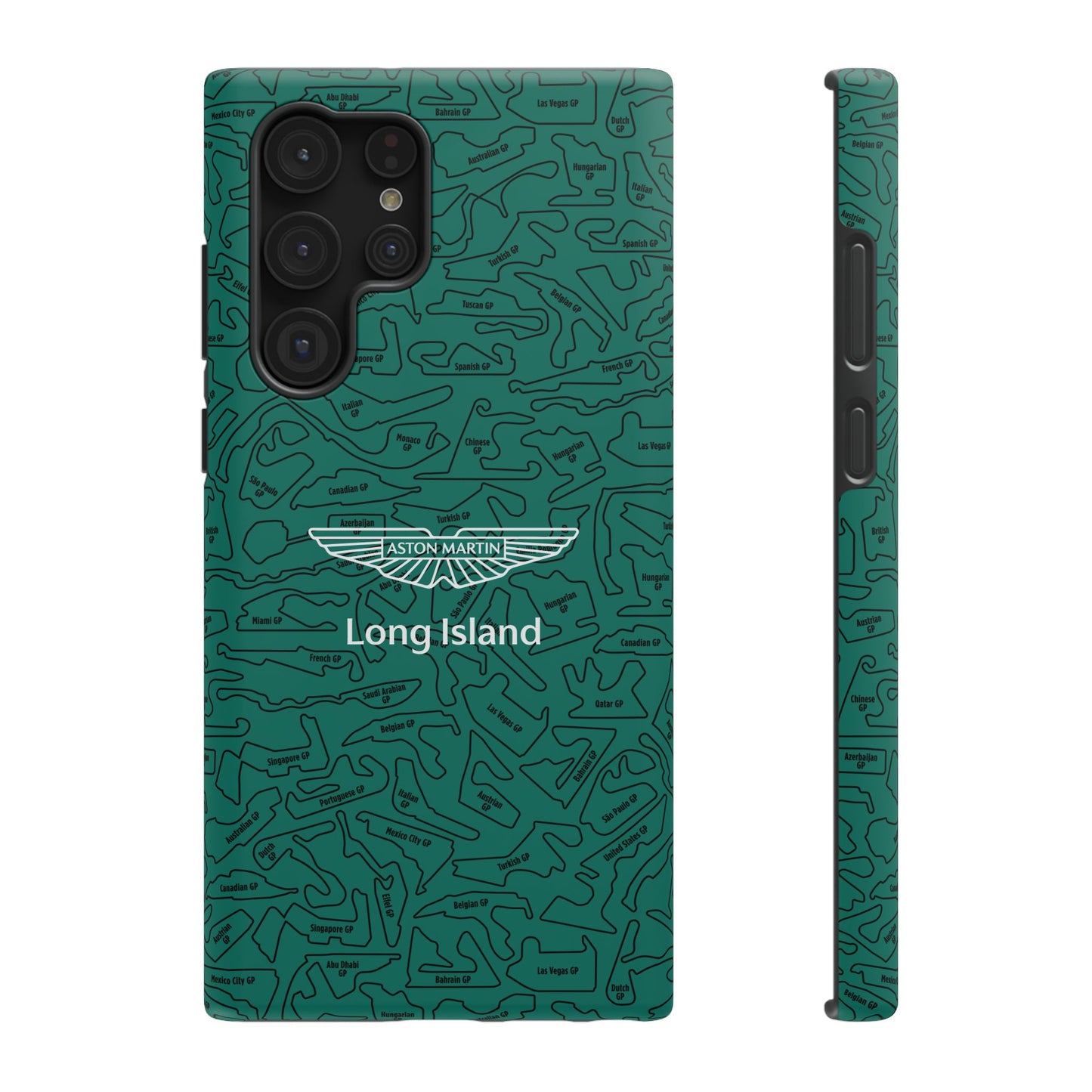 Aston Martin Long Island F1 race Track Inspired Impact-Resistant Phone Case