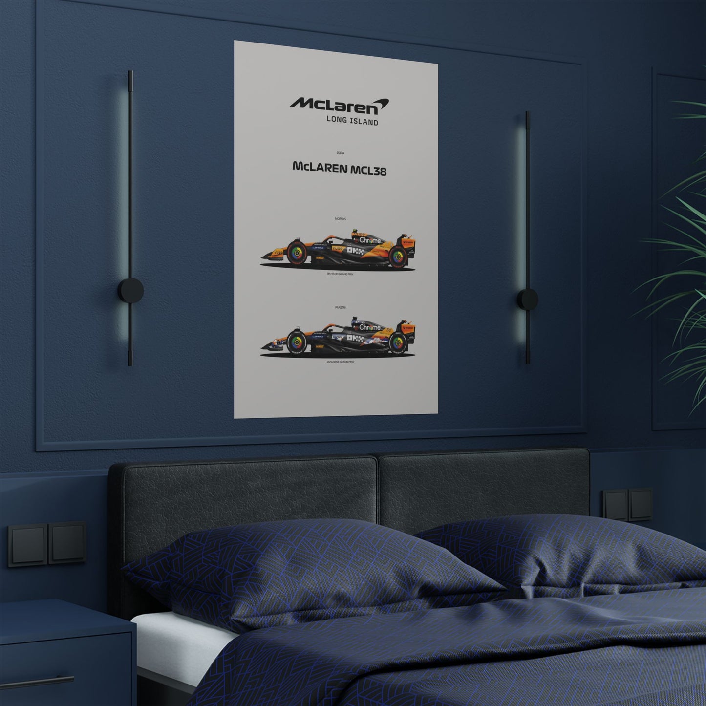 McLaren Long Island Formula 1 inspired Satin Poster