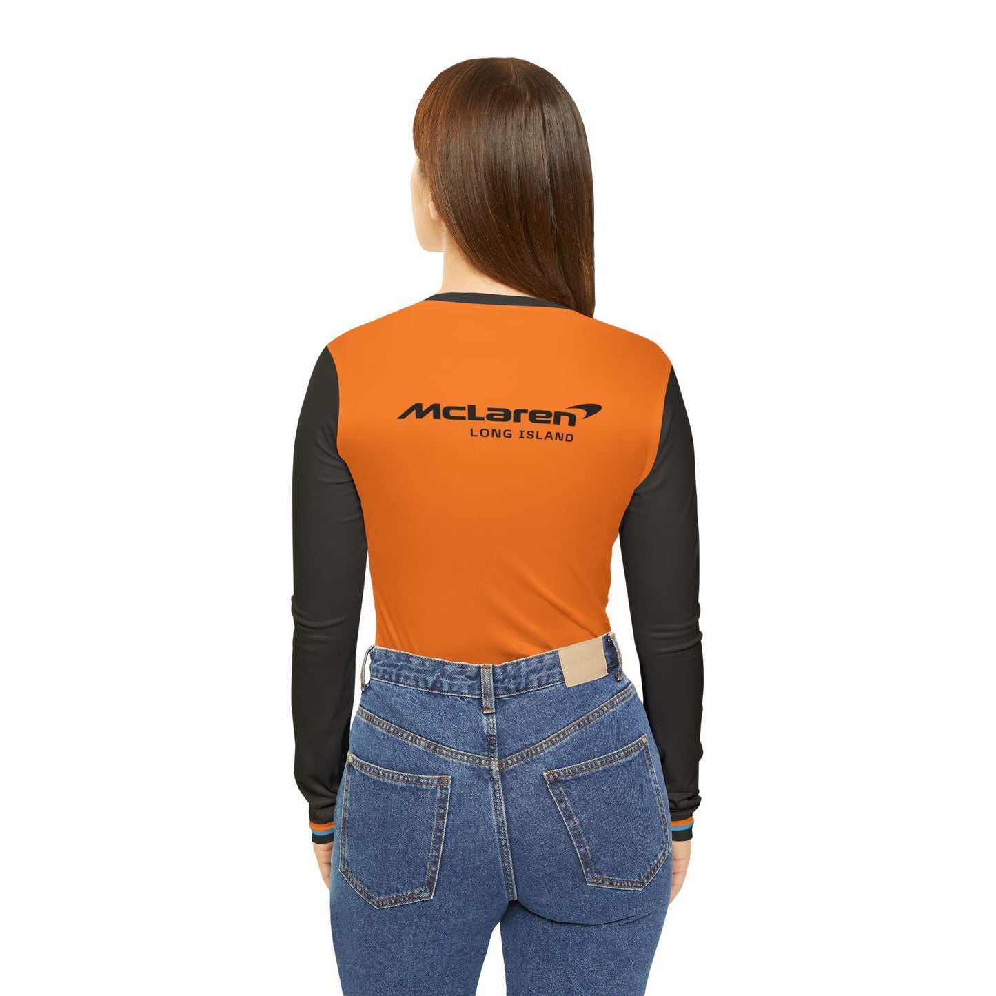 McLaren Long Island Long Sleeve V-Neck Shirt Performance Top for Women