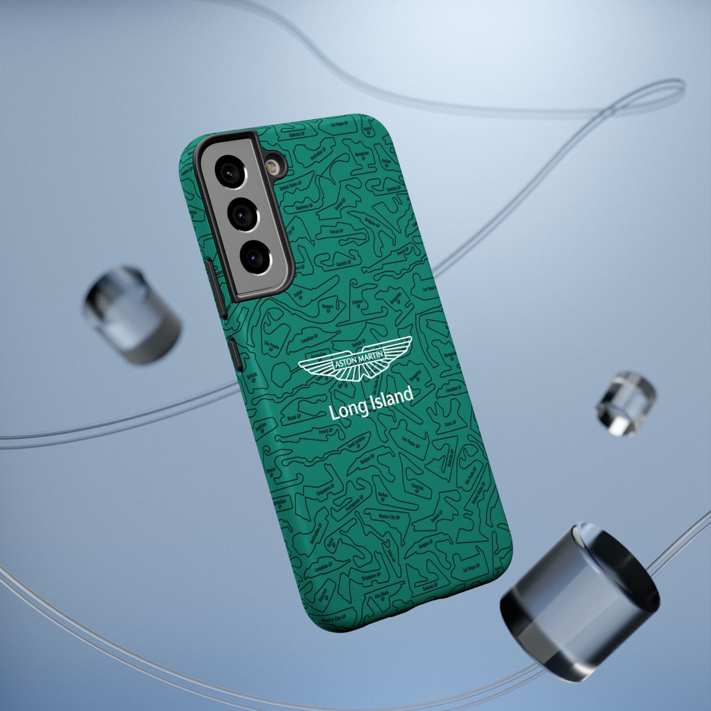 Aston Martin Long Island F1 race Track Inspired Impact-Resistant Phone Case