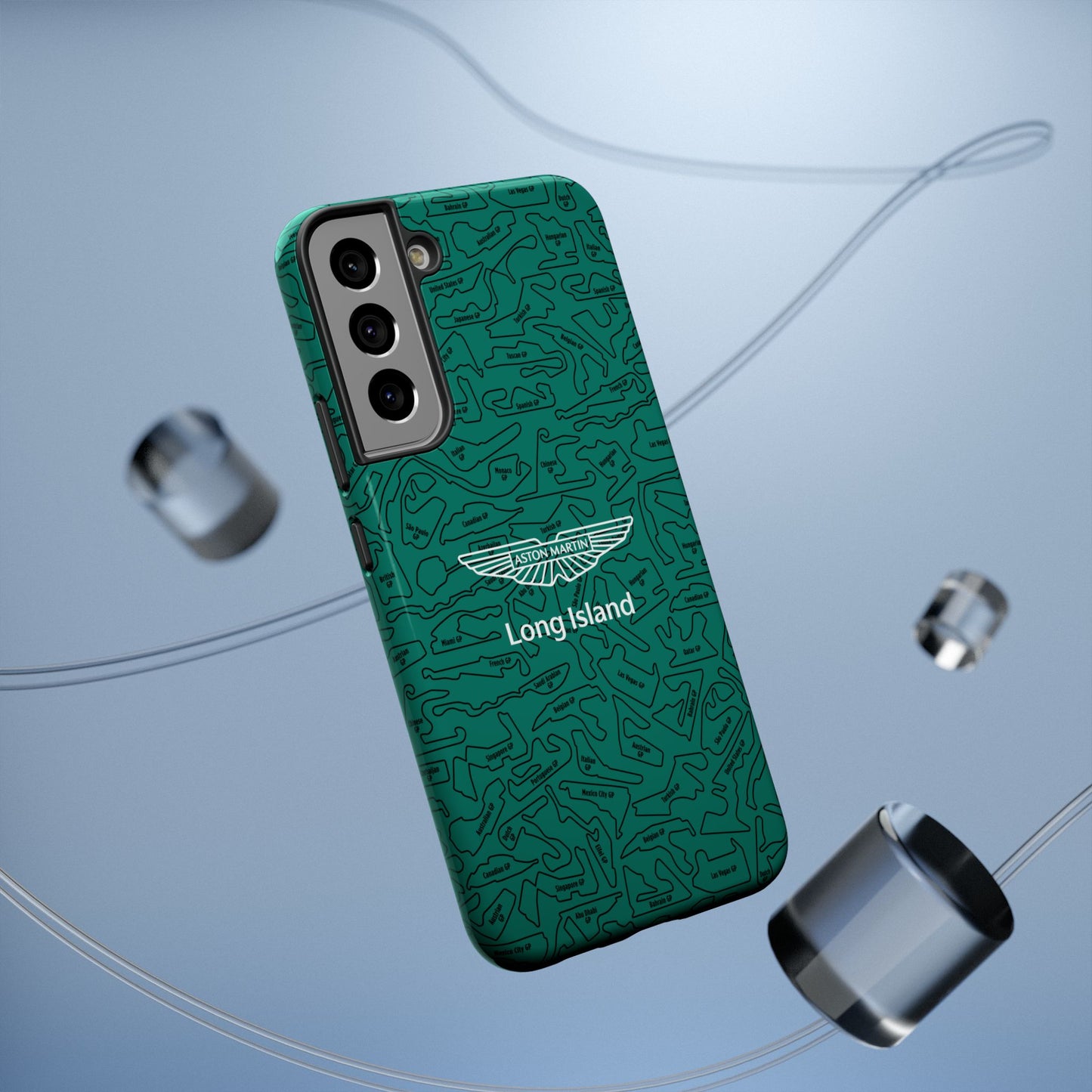 Aston Martin Long Island F1 race Track Inspired Impact-Resistant Phone Case