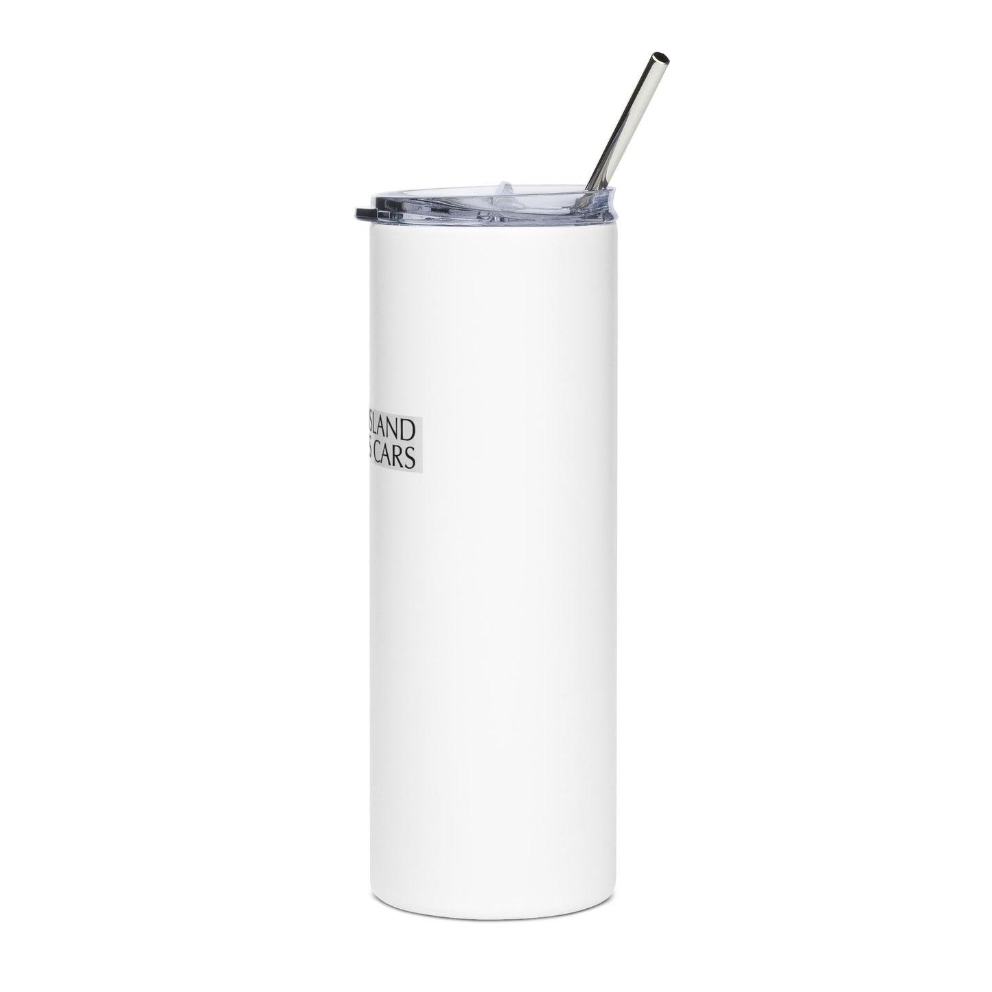 Long Island Sports Cars W Skinny Tumbler with Straw 20oz - Sleek Travel Mug for Car Enthusiasts