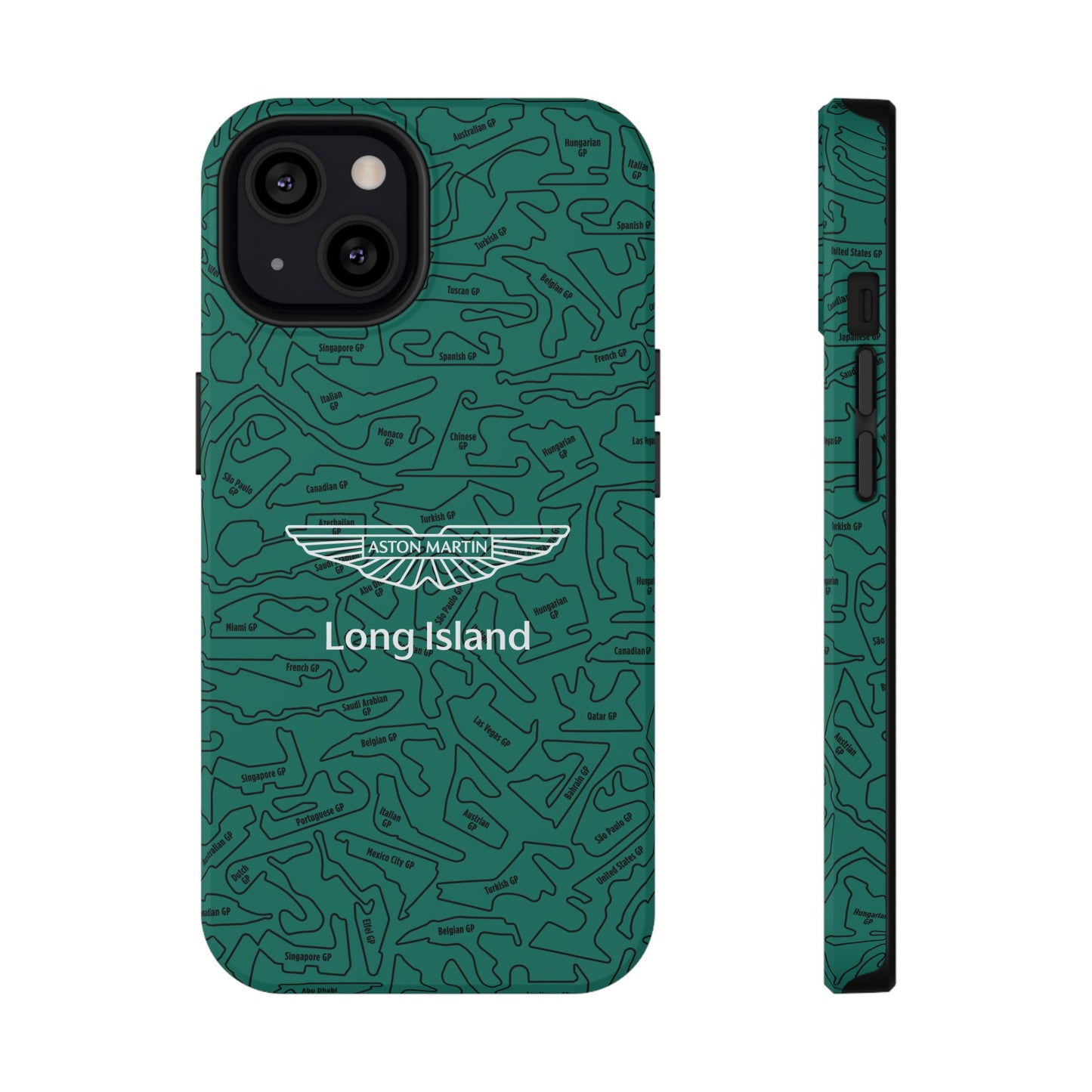 Aston Martin Long Island F1 race Track Inspired Impact-Resistant Phone Case