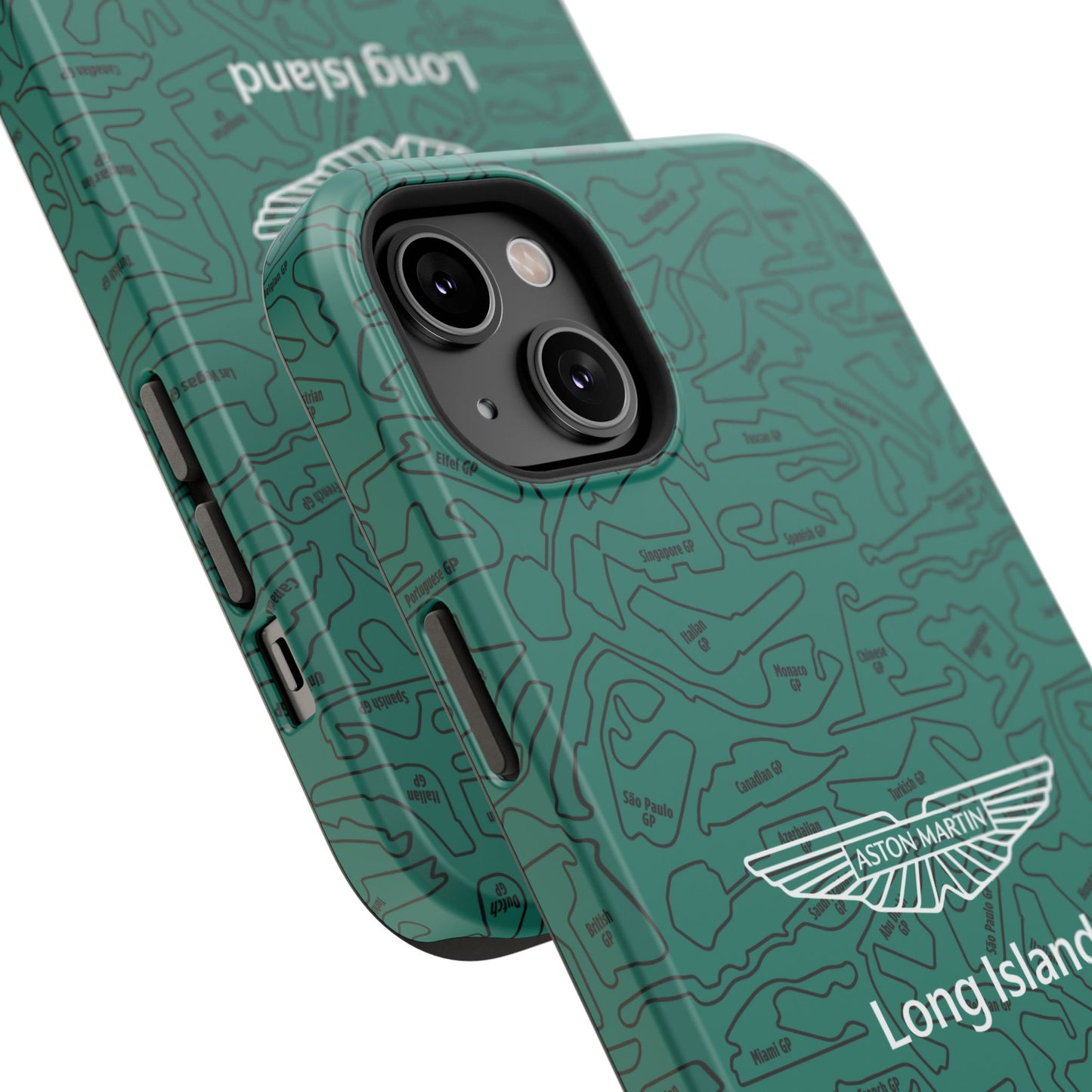 Aston Martin Long Island F1 race Track Inspired Impact-Resistant Phone Case