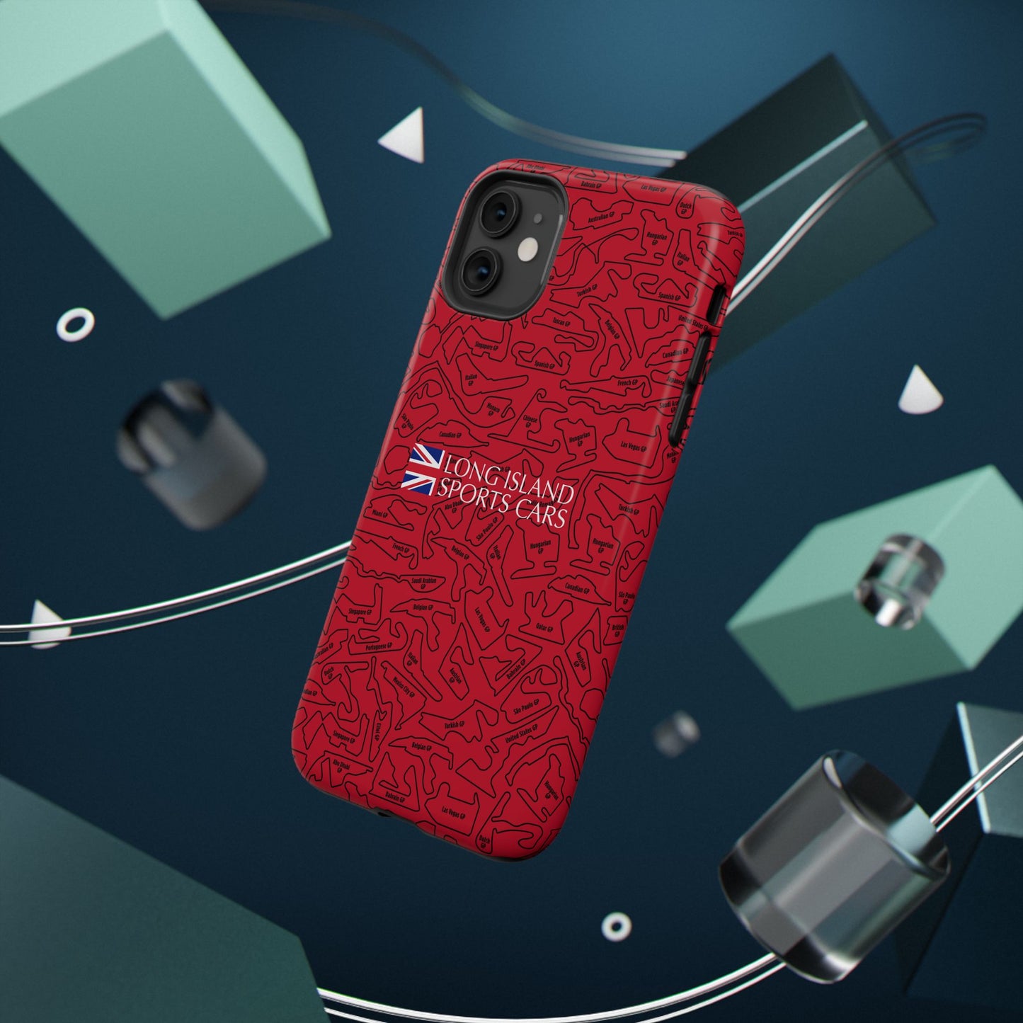 Long Island Sports Cars F1 race Track Inspired Impact-Resistant Phone Case