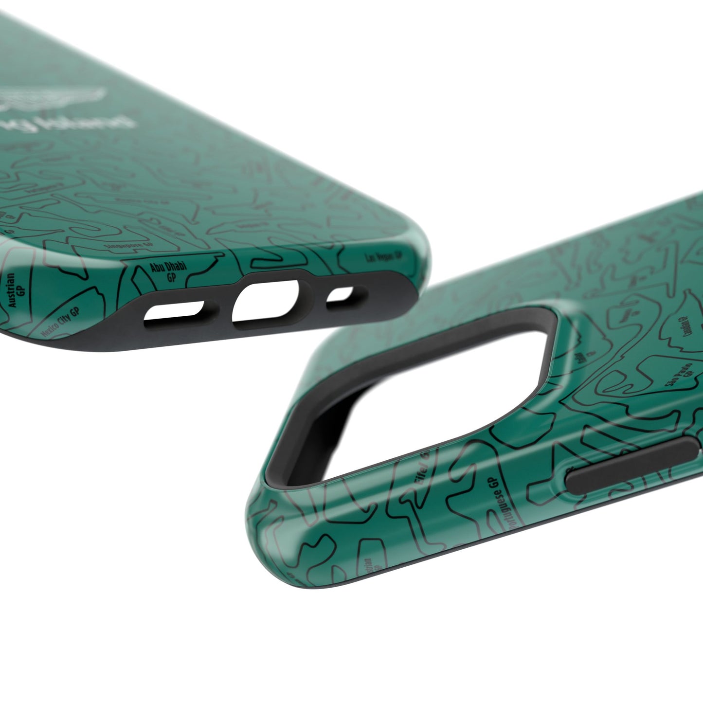 Aston Martin Long Island F1 race Track Inspired Impact-Resistant Phone Case