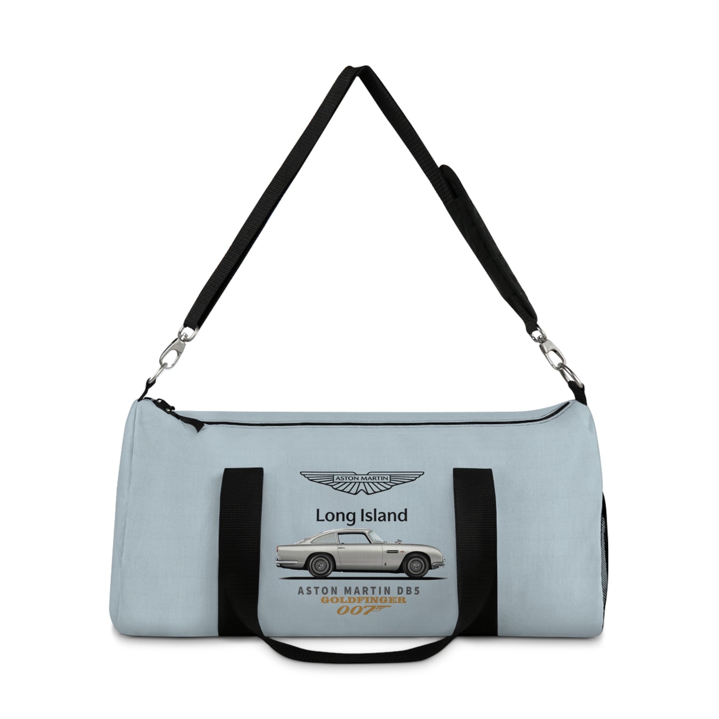 Long Island Sports Cars | Aston Martin Long Island DB5 Goldfinger 007 inspired Vibrant Travel Duffel Bag