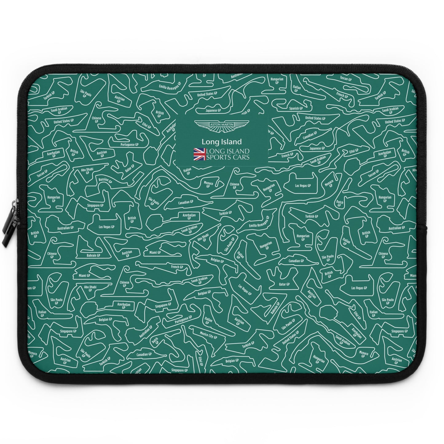 Long Island Sports Cars | Aston Martin Long Island | F1 Racetrack Laptop Sleeve