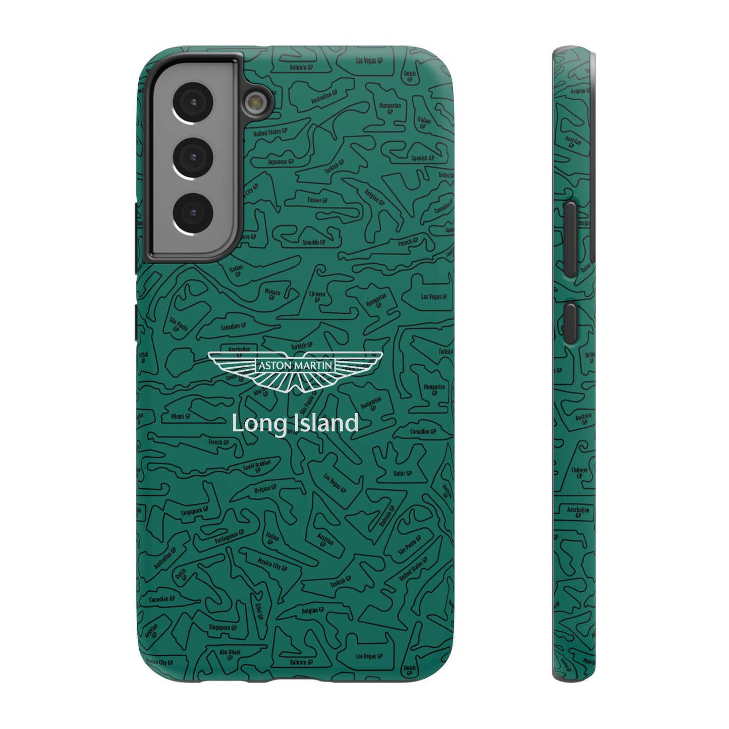 Aston Martin Long Island F1 race Track Inspired Impact-Resistant Phone Case