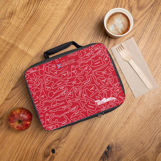 Long Island Sports Cars F1 Racetrack Lunch Bag - Stylish Insulated Tote for Cars Enthusiasts