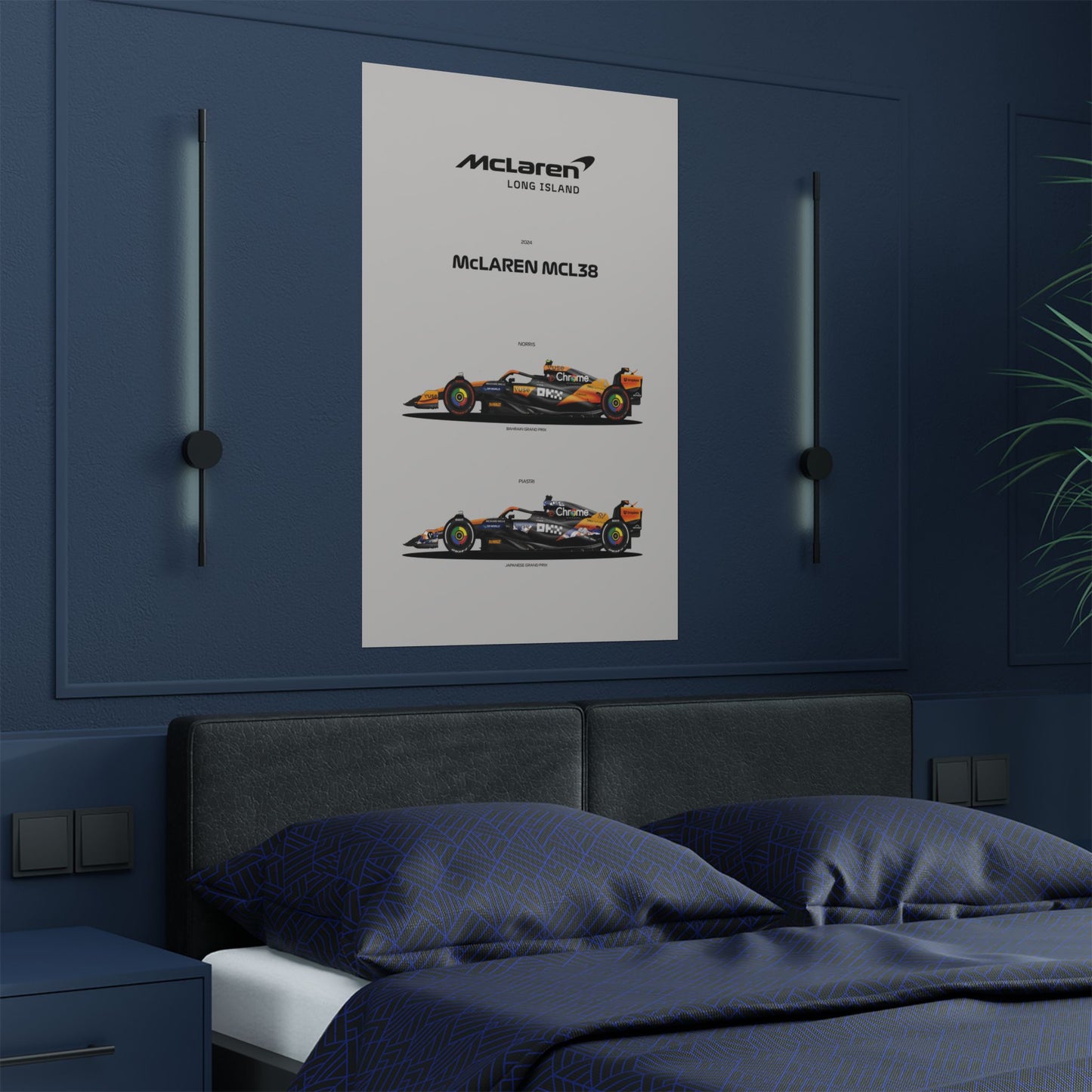 McLaren Long Island Formula 1 inspired Satin Poster