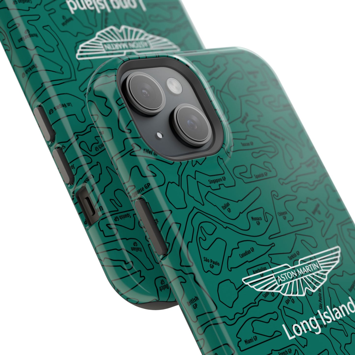 Aston Martin Long Island F1 race Track Inspired Impact-Resistant Phone Case
