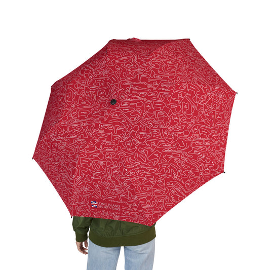Long Island Sports Cars Compact Foldable Semi‑Automatic Travel Umbrella