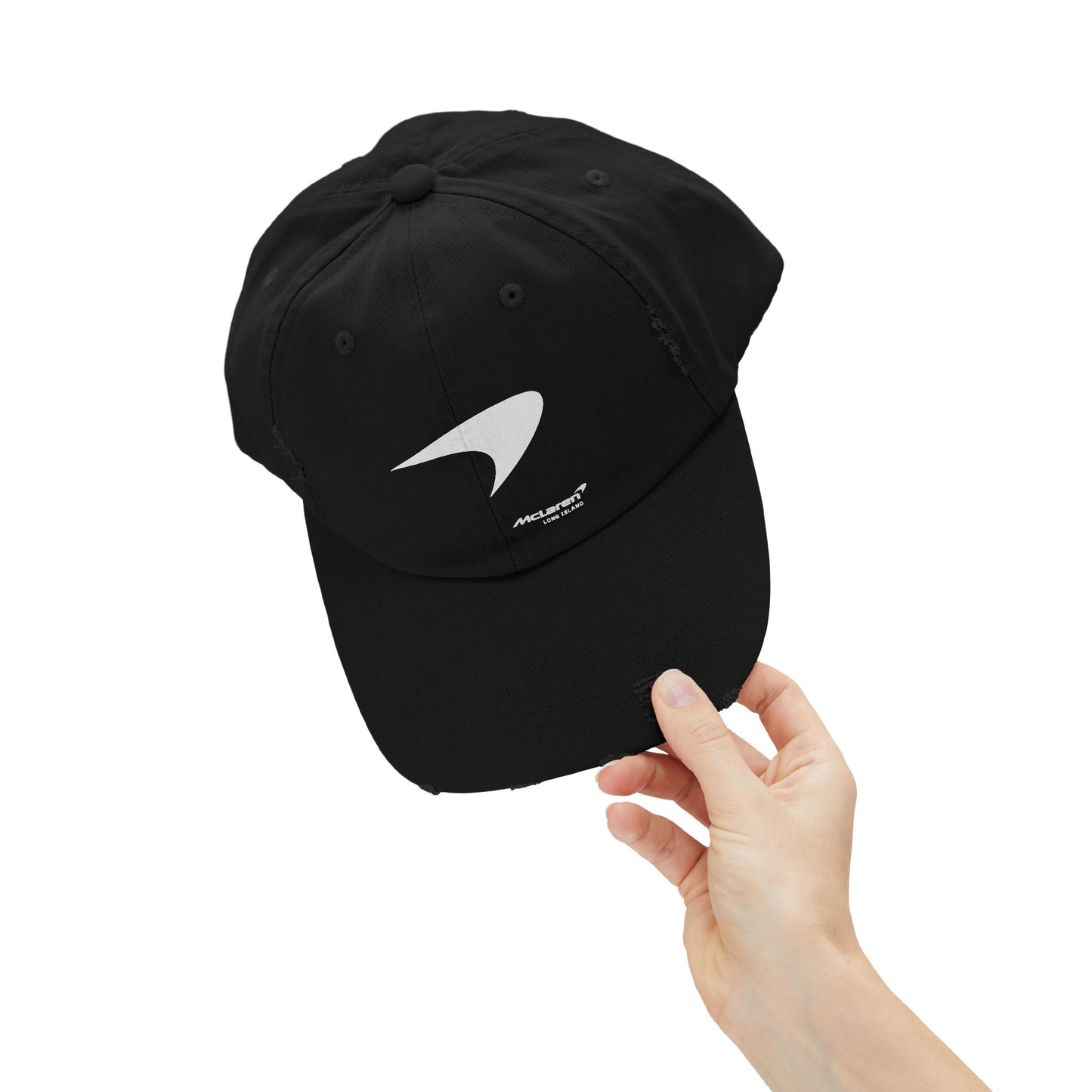 McLaren Long Island / Speedmark Unisex Distressed Cap / B/W