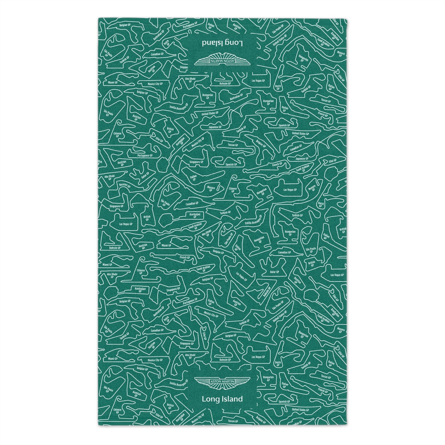 Aston Martin Long island F1 Racetrack Rally Towel