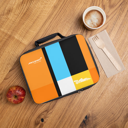 McLaren Long Island Orange Papaya design Lunch Bag - Stylish Insulated Tote for Cars Enthusiasts