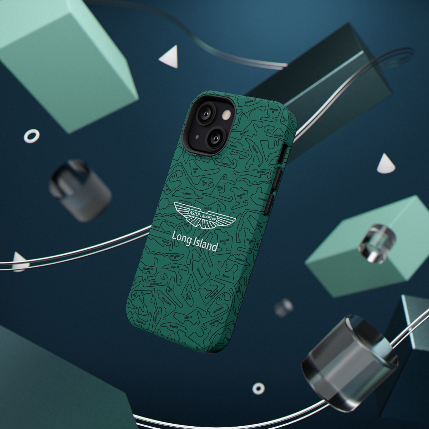 Aston Martin Long Island F1 race Track Inspired Impact-Resistant Phone Case