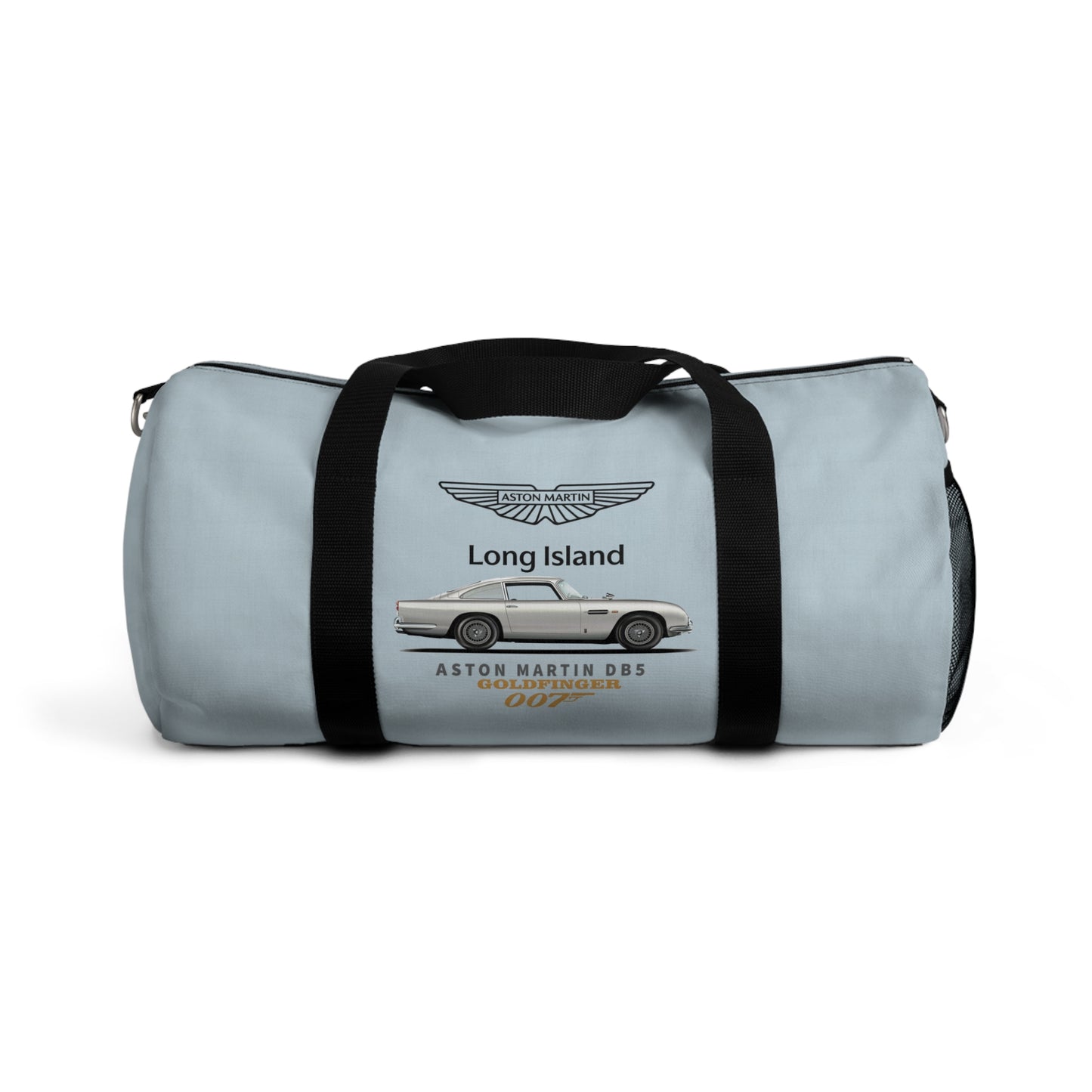 Long Island Sports Cars | Aston Martin Long Island DB5 Goldfinger 007 inspired Vibrant Travel Duffel Bag