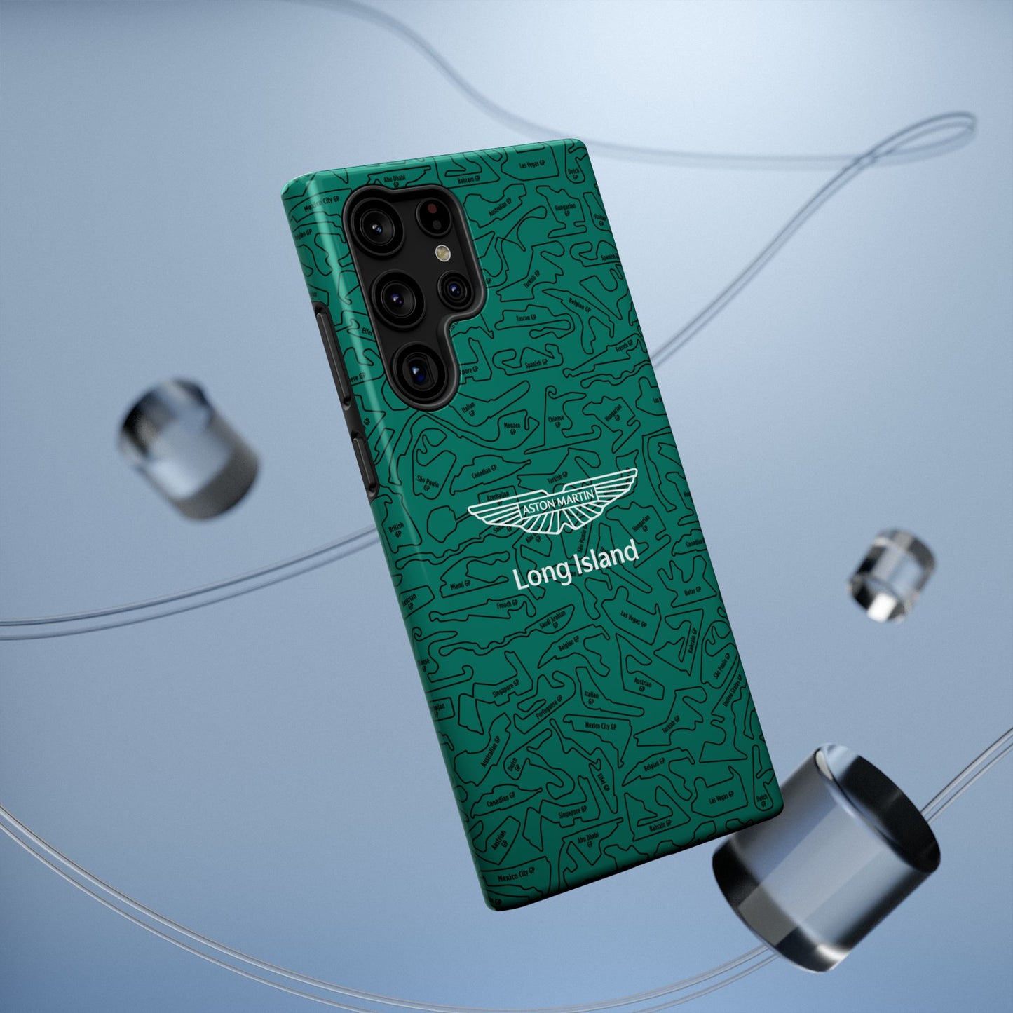 Aston Martin Long Island F1 race Track Inspired Impact-Resistant Phone Case