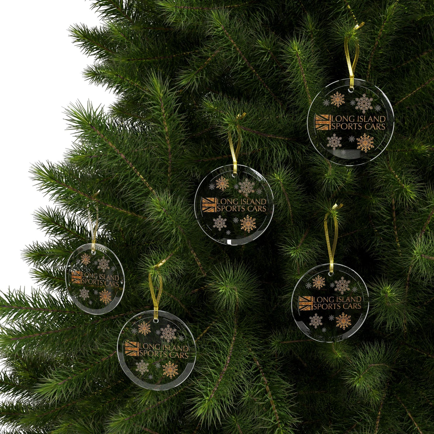 Long Island Sports Cars Glass Ornaments - Perfect Holiday Decorations