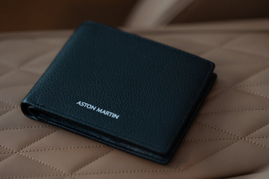 Aston Martin Bi-Fold Wallet in Classic Black color.