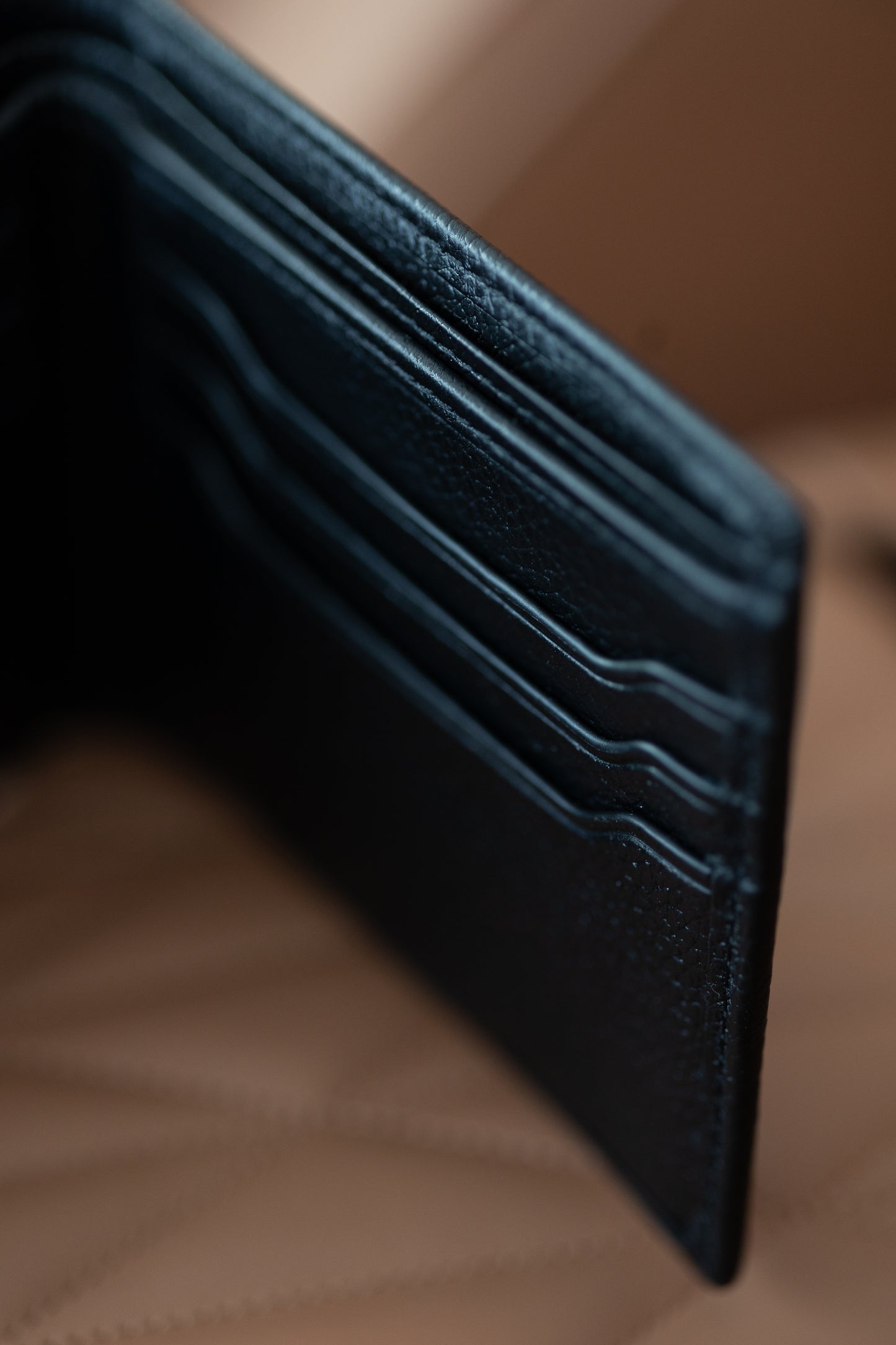 Aston Martin Bi-Fold Wallet in Classic Black color.