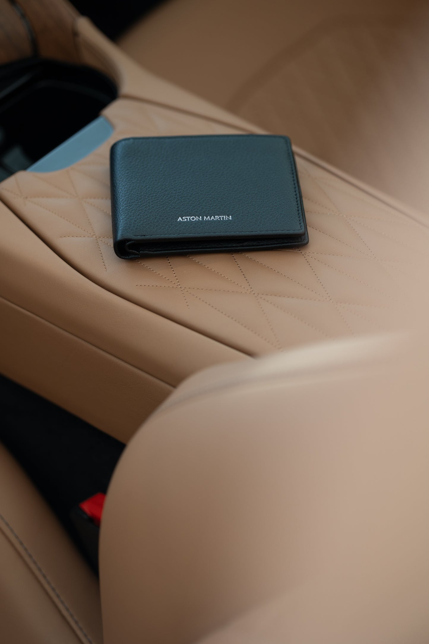 Aston Martin Bi-Fold Wallet in Classic Black color.