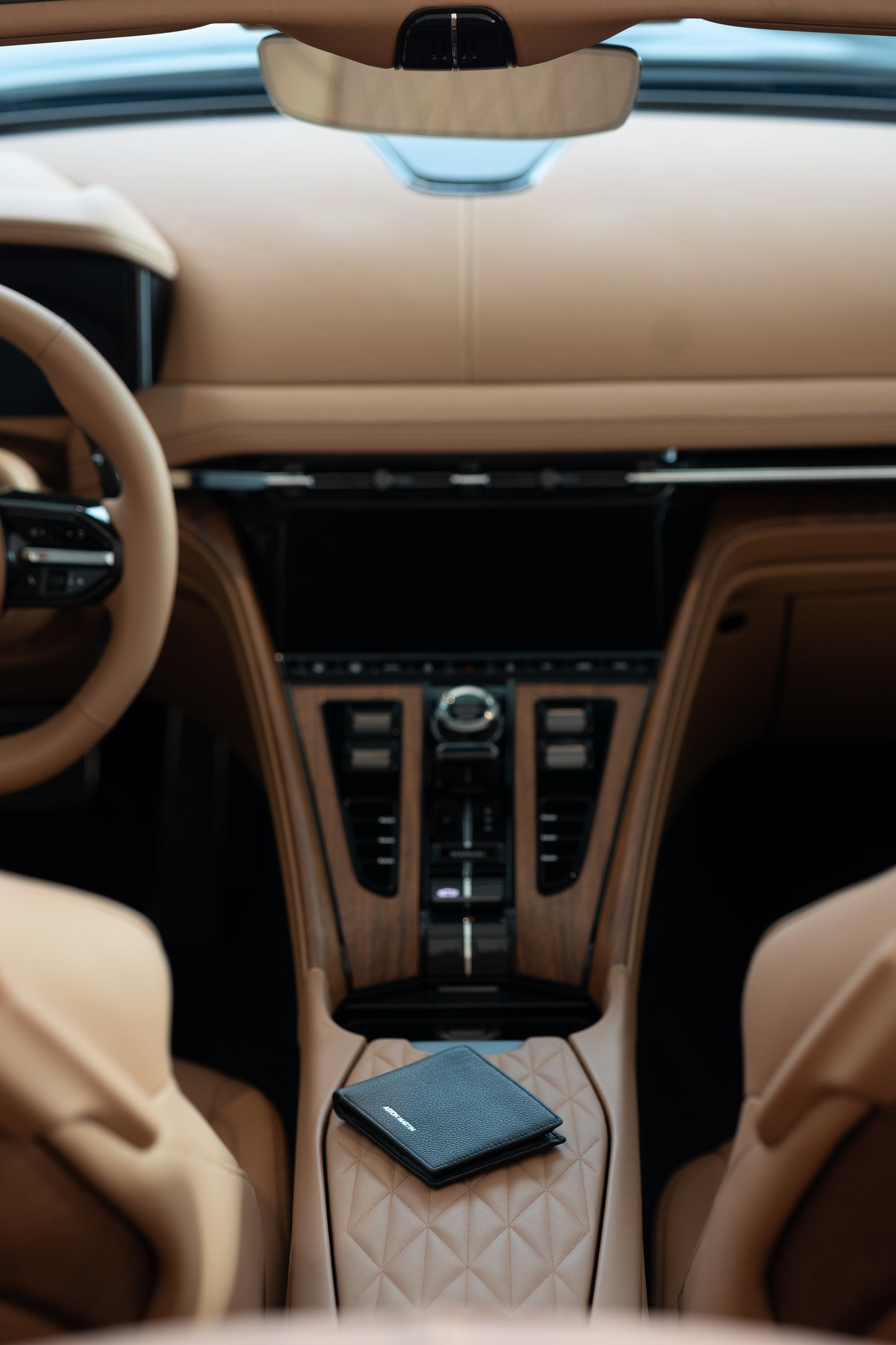 Aston Martin Bi-Fold Wallet in Classic Black color.