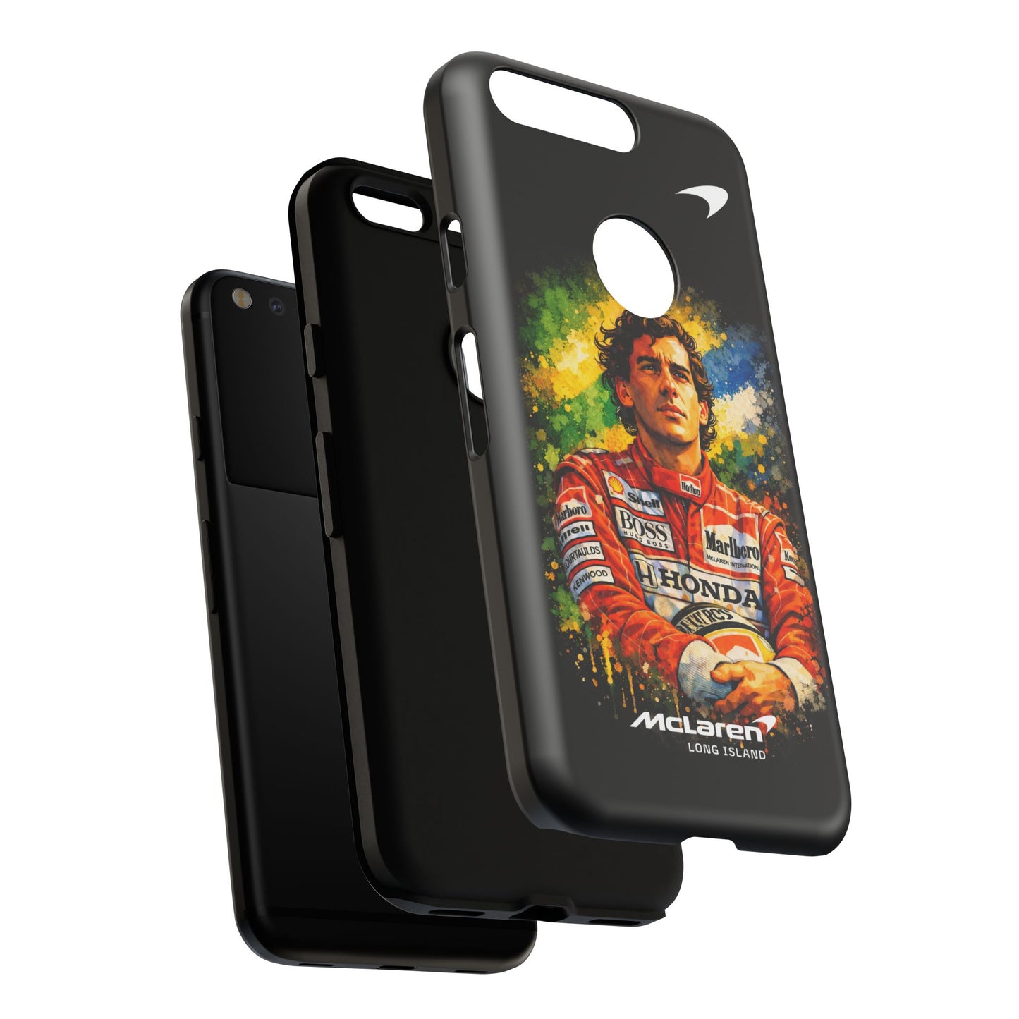 McLaren Long Island "Always Senna" Ayrton Senna Inspired Impact-Resistant Phone Case | Durable Protection for Car Enthusiasts
