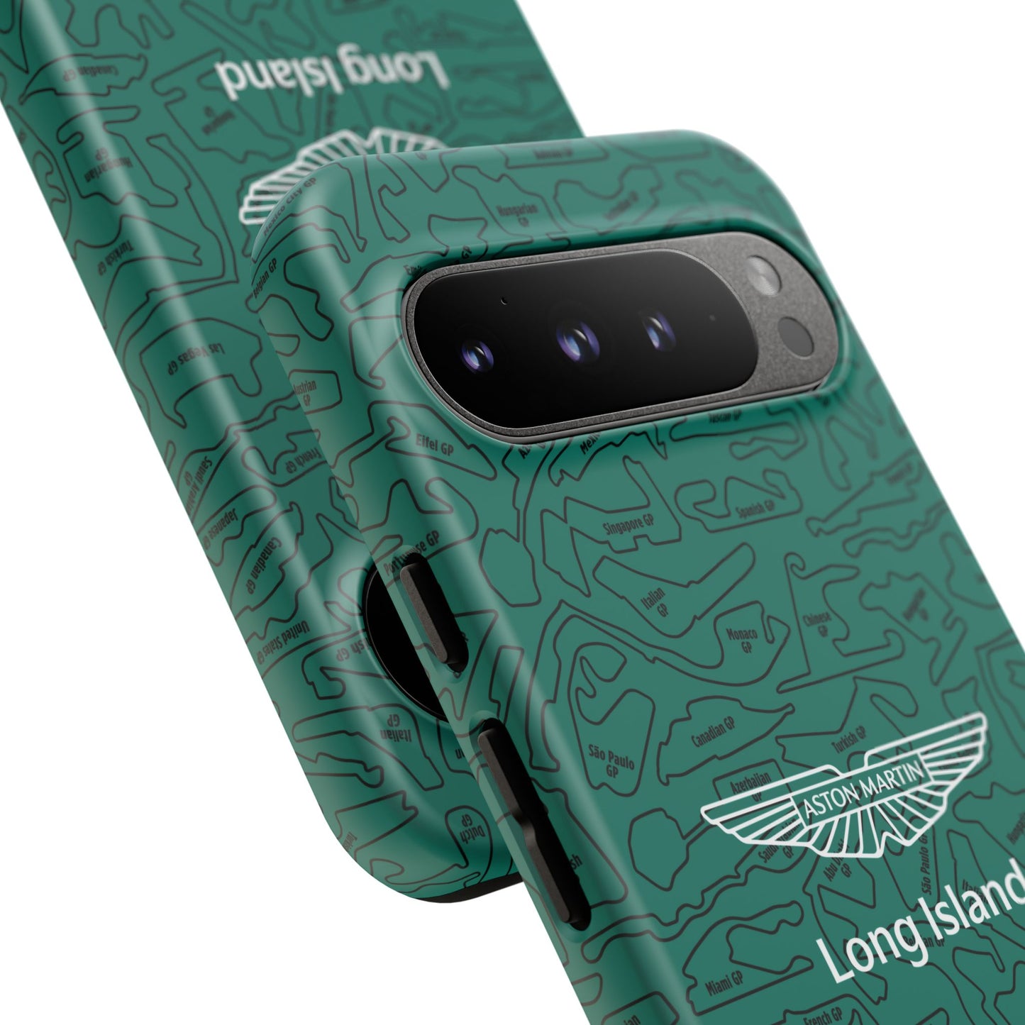 Aston Martin Long Island F1 race Track Inspired Impact-Resistant Phone Case
