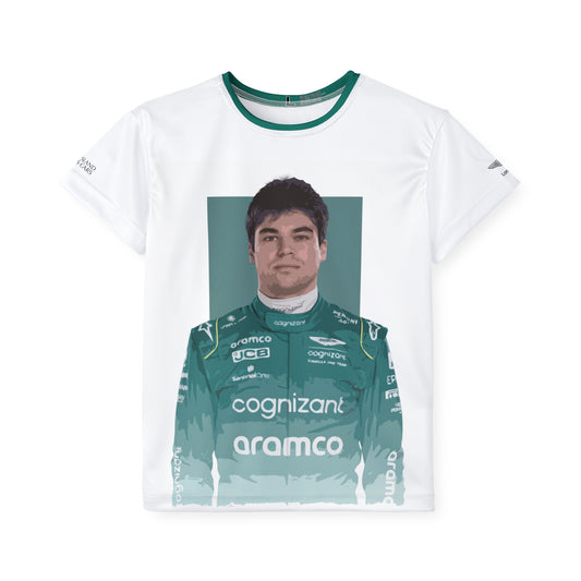 Kids Sports Jersey - Lance Stroll Formula 1 inspired Design for Young Speed Enthusiasts