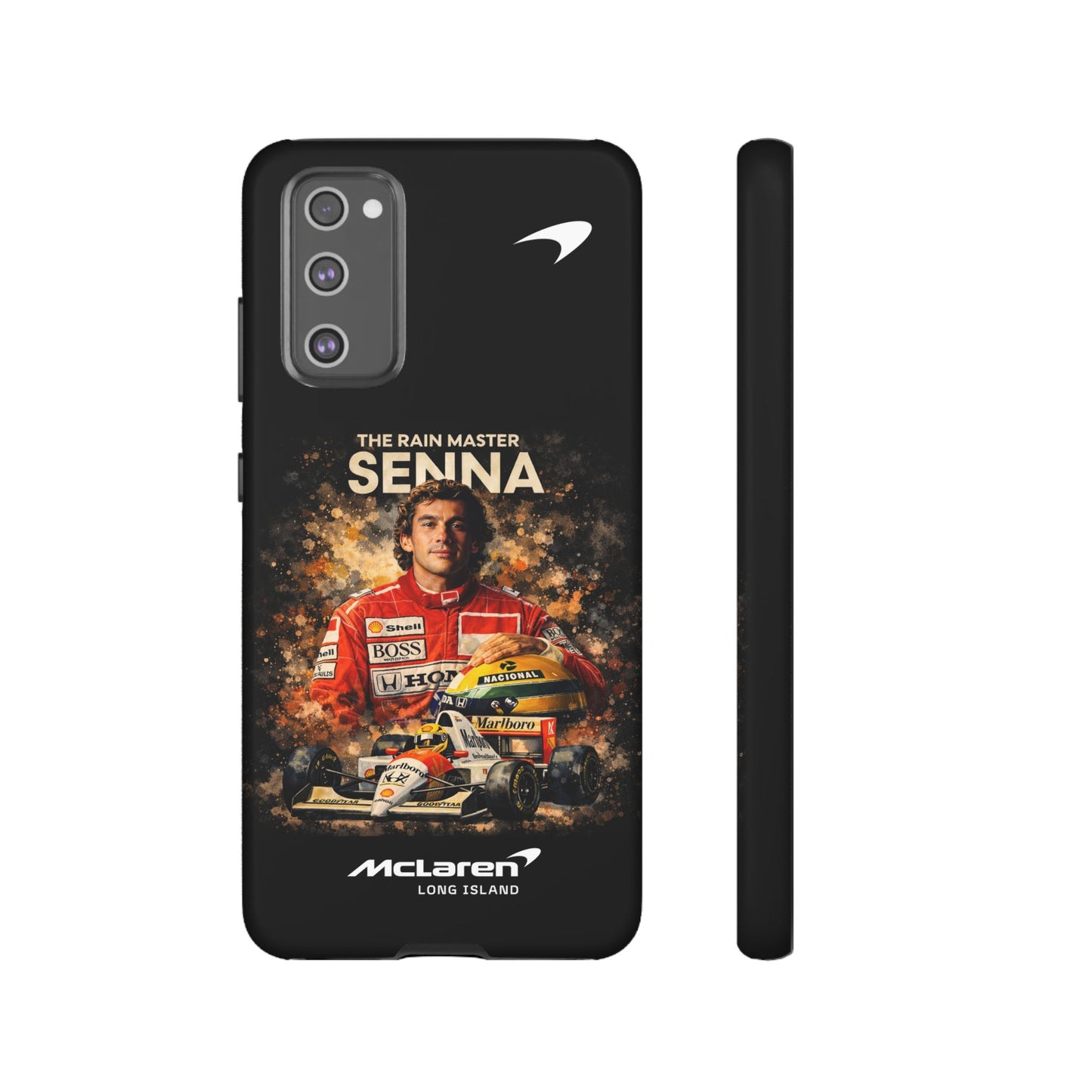McLaren Long Island “The Rain Master” Ayrton Senna Inspired Impact-Resistant Phone Case | Durable Protection for Car Enthusiasts
