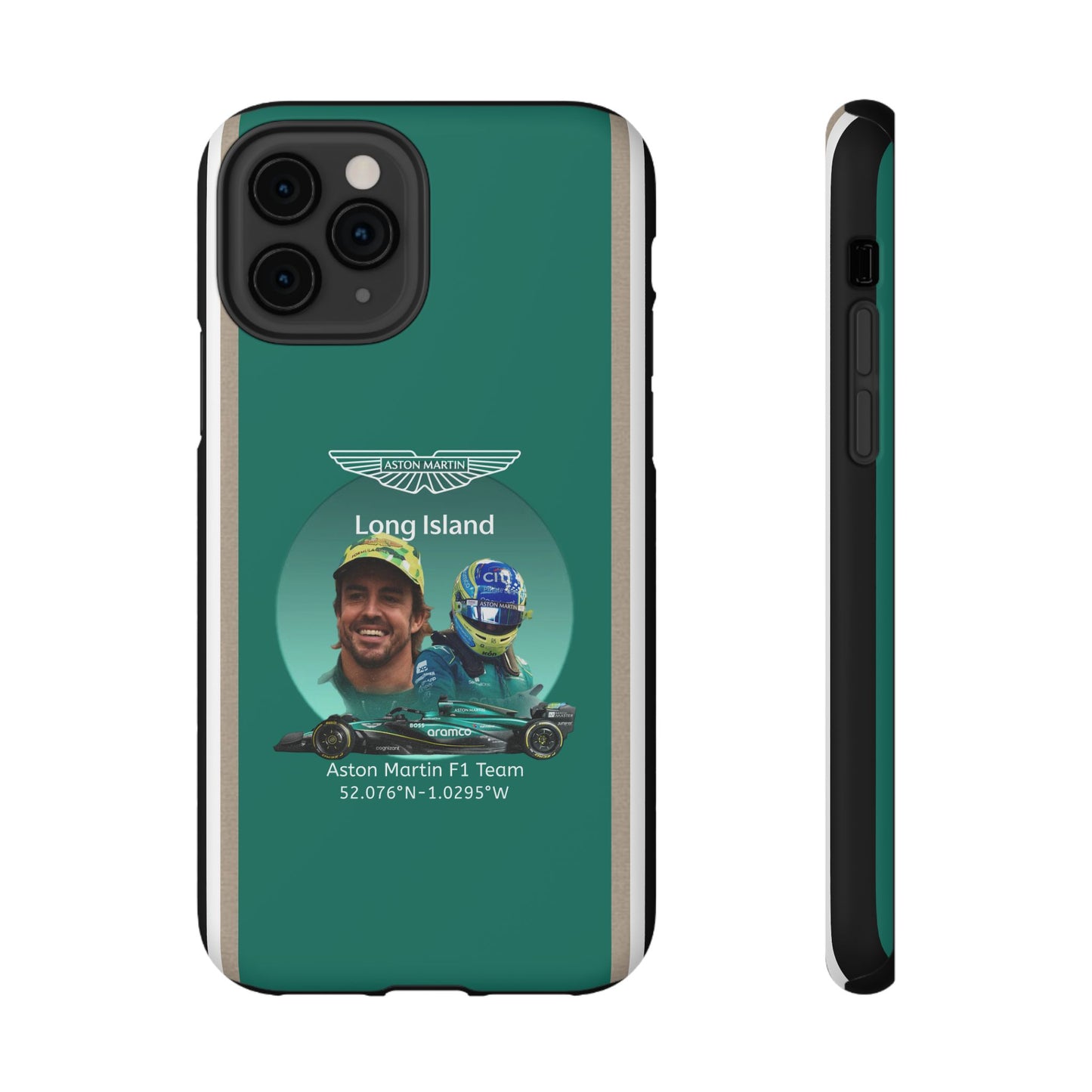 Aston Martin Long Island F1 inspired Fernando Alonso Impact-Resistant Phone Case - Sleek & Stylish