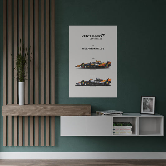 McLaren Long Island Formula 1 inspired Satin Poster